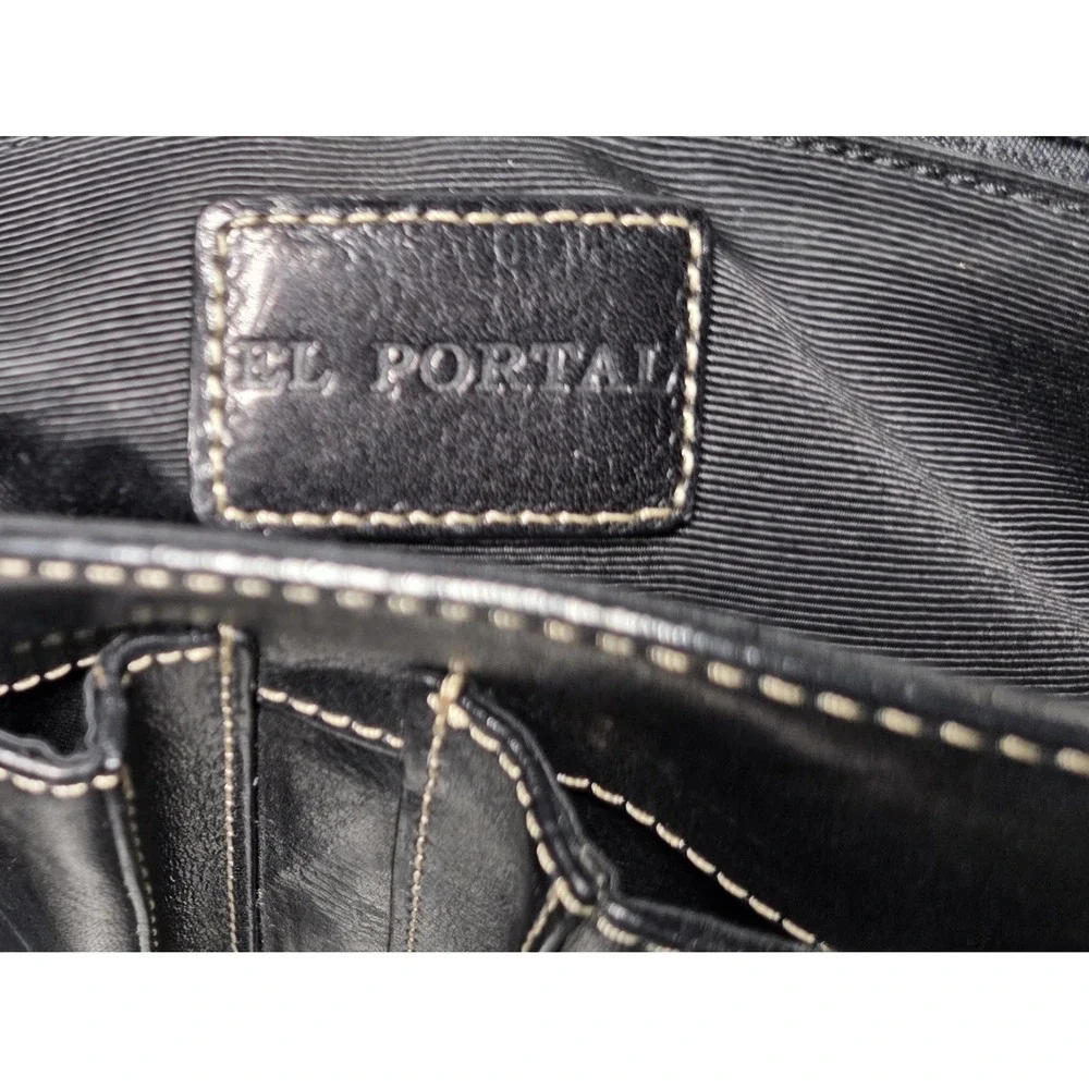 Vintage El Portal Messanger Leather Bag Black